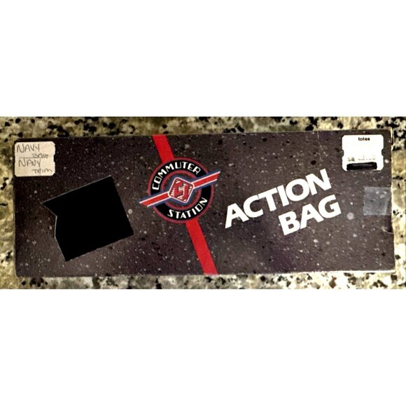 Folding Travel Bag Shopping Sourcing Zippered 2 Handles Adjustable Strap 21x10x9 - Picture 3 of 8